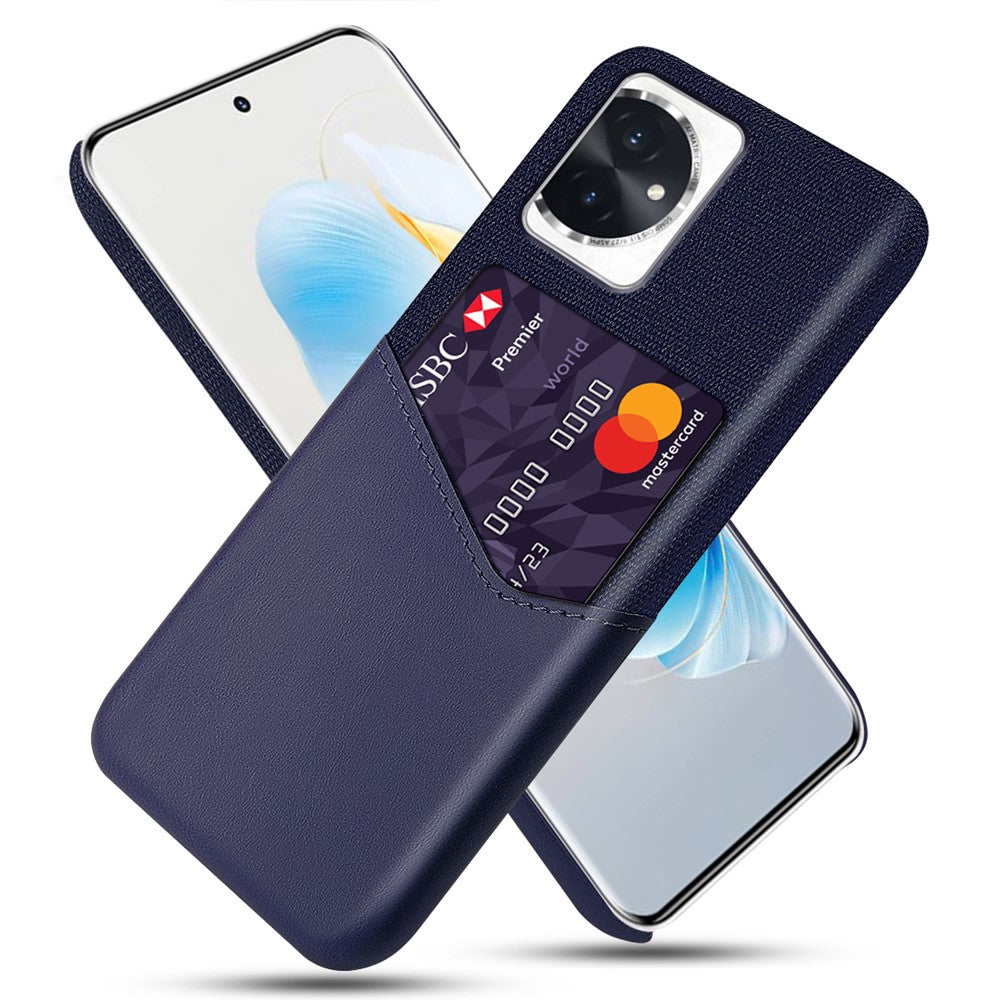 Cloth Texture Phone Case for Honor 100 5G PU Leather + PC Cover with Card Slot