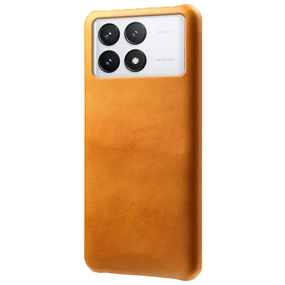 For Xiaomi Redmi K70E 5G / Poco X6 Pro 5G Calf Texture Phone Case Anti-Scratch PU Leather Coated PC Cover