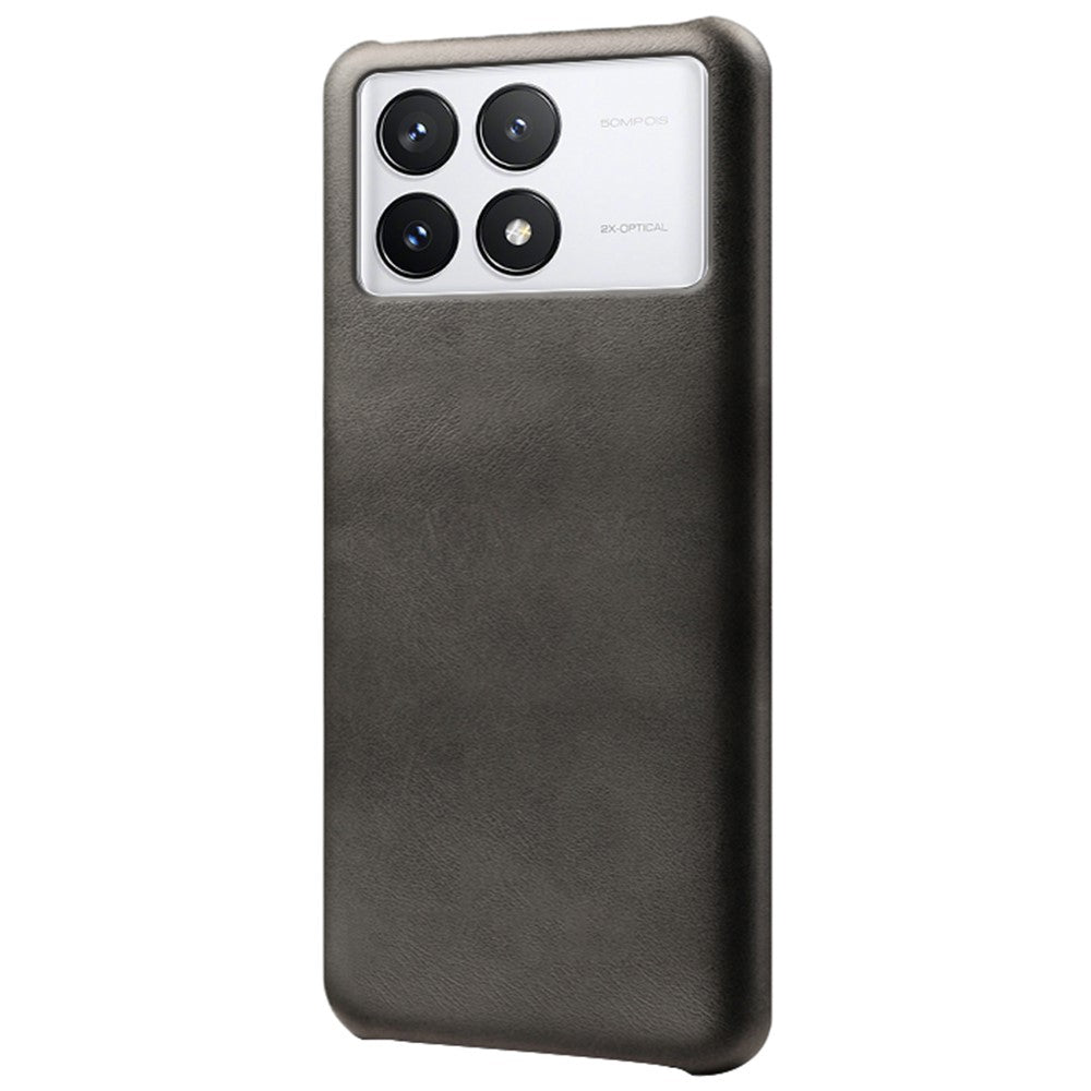 For Xiaomi Redmi K70E 5G / Poco X6 Pro 5G Calf Texture Phone Case Anti-Scratch PU Leather Coated PC Cover
