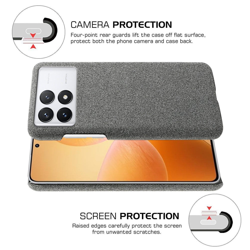 For Xiaomi Redmi K70E 5G / Poco X6 Pro 5G Phone Case Soft Cloth Texture Anti-Shock Cover