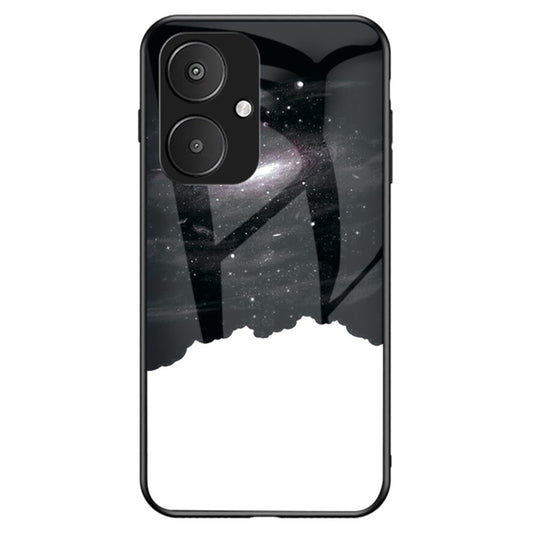 For Xiaomi Redmi 13C 5G / 13R 5G / Poco M6 5G Tempered Glass Phone Case Starry Sky Pattern