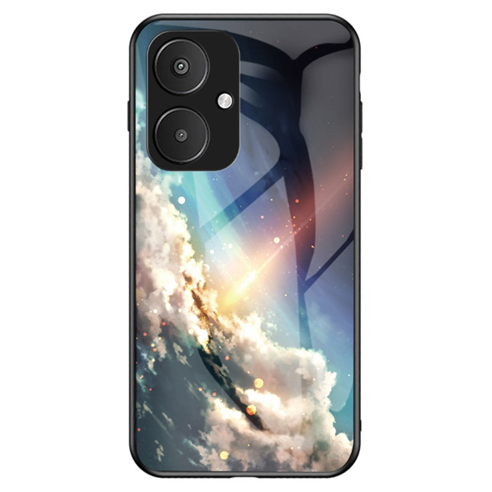For Xiaomi Redmi 13C 5G / 13R 5G / Poco M6 5G Tempered Glass Phone Case Starry Sky Pattern