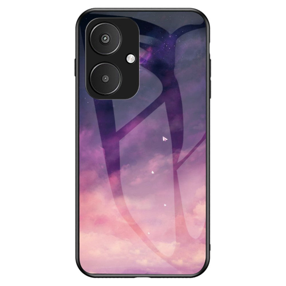 For Xiaomi Redmi 13C 5G / 13R 5G / Poco M6 5G Tempered Glass Phone Case Starry Sky Pattern