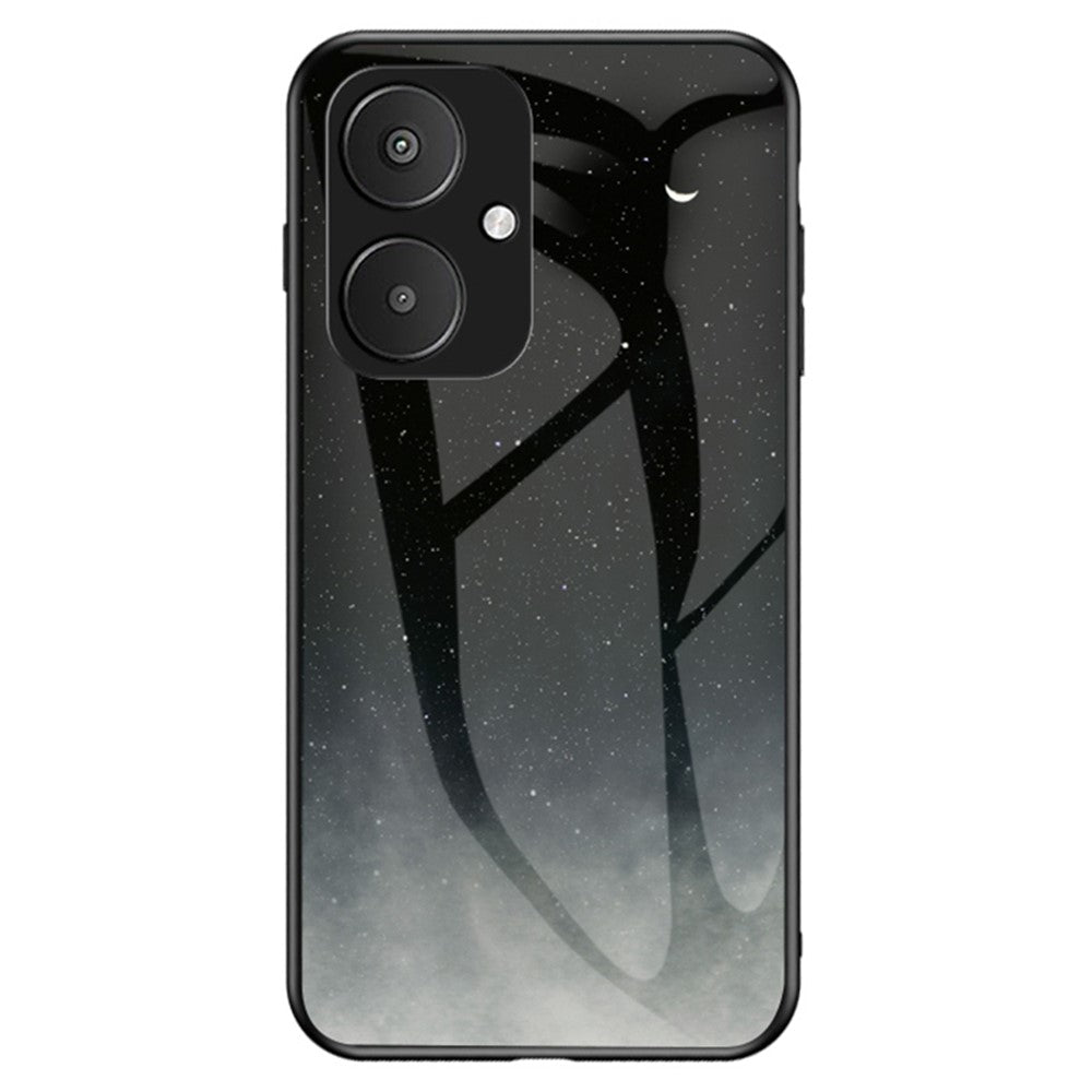 For Xiaomi Redmi 13C 5G / 13R 5G / Poco M6 5G Tempered Glass Phone Case Starry Sky Pattern