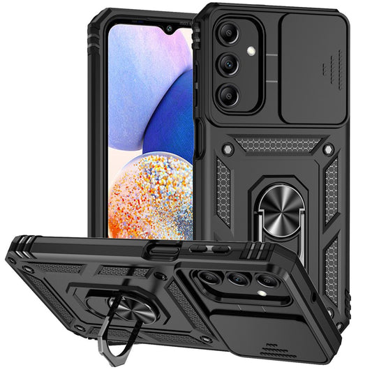 Galaxy A15 5G Stoßfeste Schutzhülle – mit Kameraschutz-Schieber & 360° Ringhalter