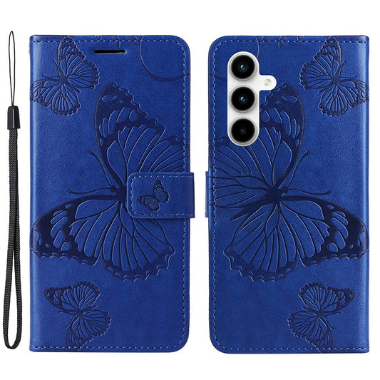 Galaxy A35 5G Wallet-Hülle – Schmetterling Aufgedruckt & Mit Ständer und Riemen