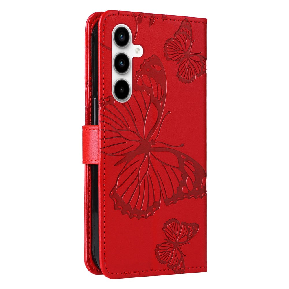 Galaxy A35 5G Wallet-Hülle – Schmetterling Aufgedruckt & Mit Ständer und Riemen