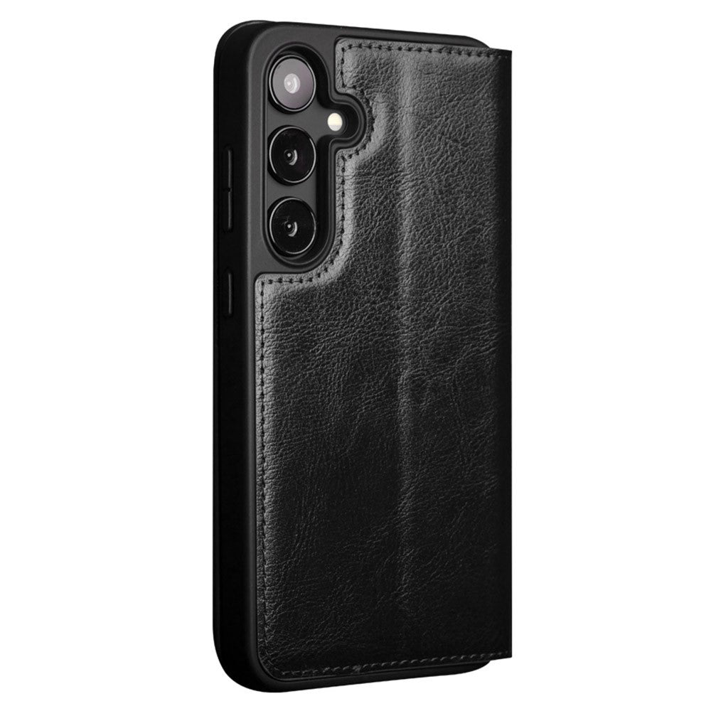 Galaxy S24 Plus Echtleder-Handyhülle – Geldbörse & Standfunktion