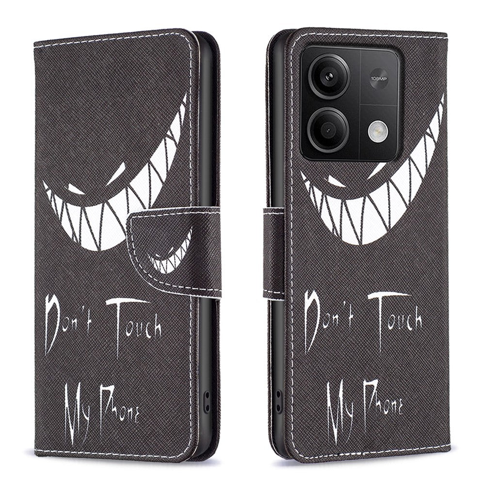 For Xiaomi Redmi Note 13 4G Pattern Leather Phone Case Wallet Cover