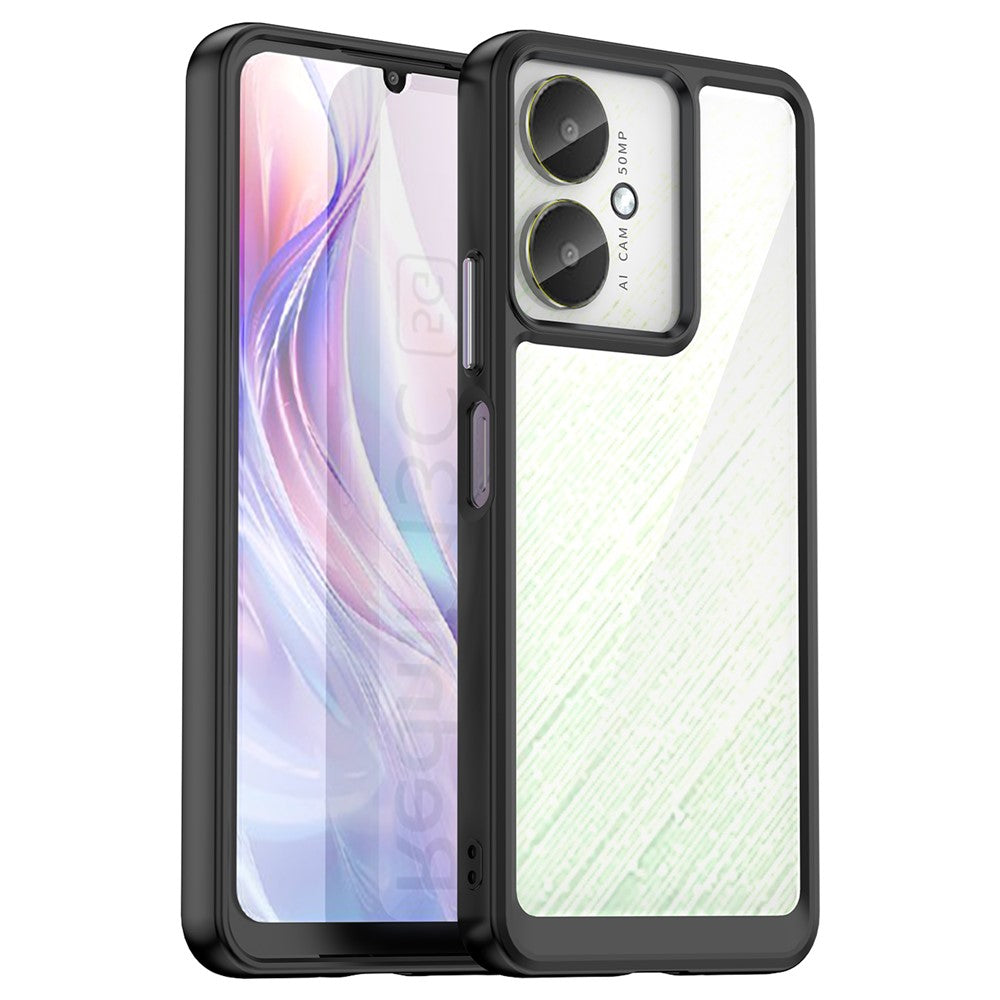For Xiaomi Redmi 13C 4G / 5G / 13R 5G / Poco M6 5G / Poco C65 4G Hybrid Case TPU+Acrylic Phone Back Cover