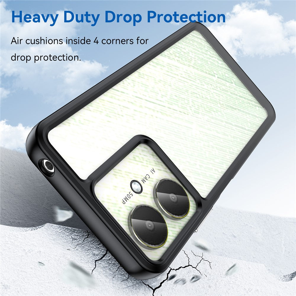 For Xiaomi Redmi 13C 4G / 5G / 13R 5G / Poco M6 5G / Poco C65 4G Hybrid Case TPU+Acrylic Phone Back Cover