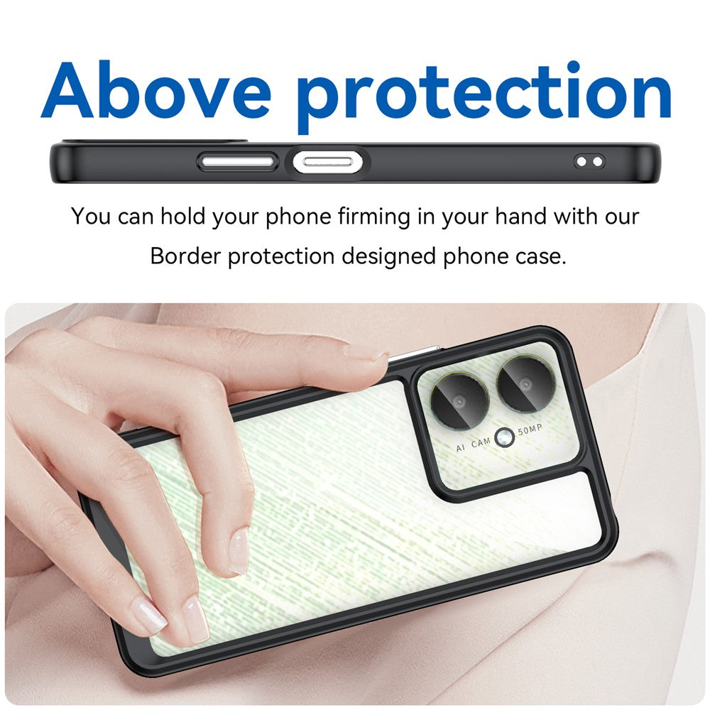 For Xiaomi Redmi 13C 4G / 5G / 13R 5G / Poco M6 5G / Poco C65 4G Hybrid Case TPU+Acrylic Phone Back Cover