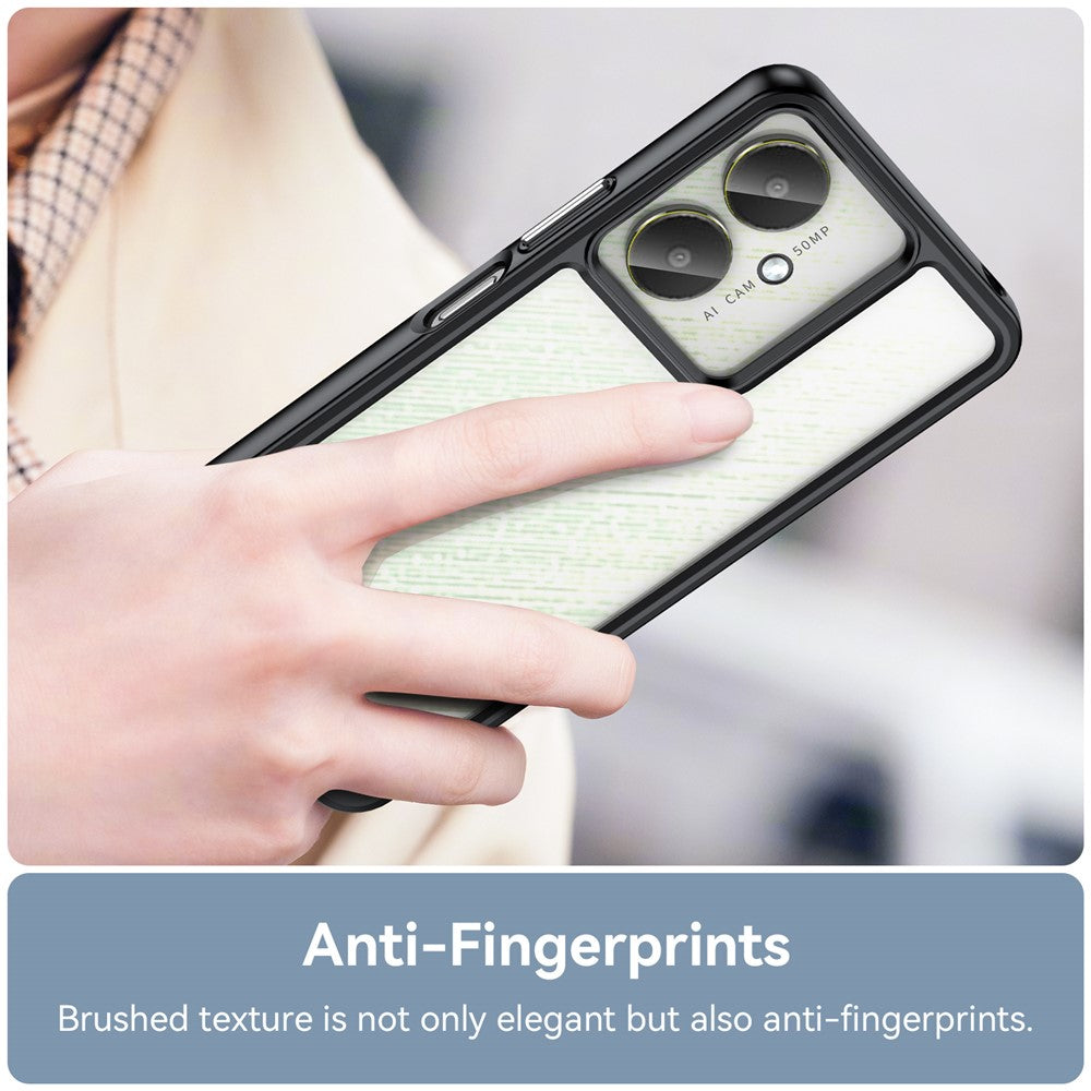 For Xiaomi Redmi 13C 4G / 5G / 13R 5G / Poco M6 5G / Poco C65 4G Hybrid Case TPU+Acrylic Phone Back Cover