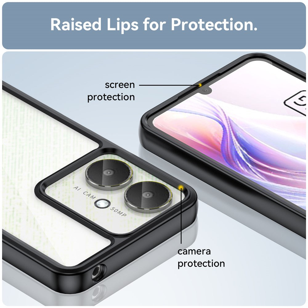 For Xiaomi Redmi 13C 4G / 5G / 13R 5G / Poco M6 5G / Poco C65 4G Hybrid Case TPU+Acrylic Phone Back Cover
