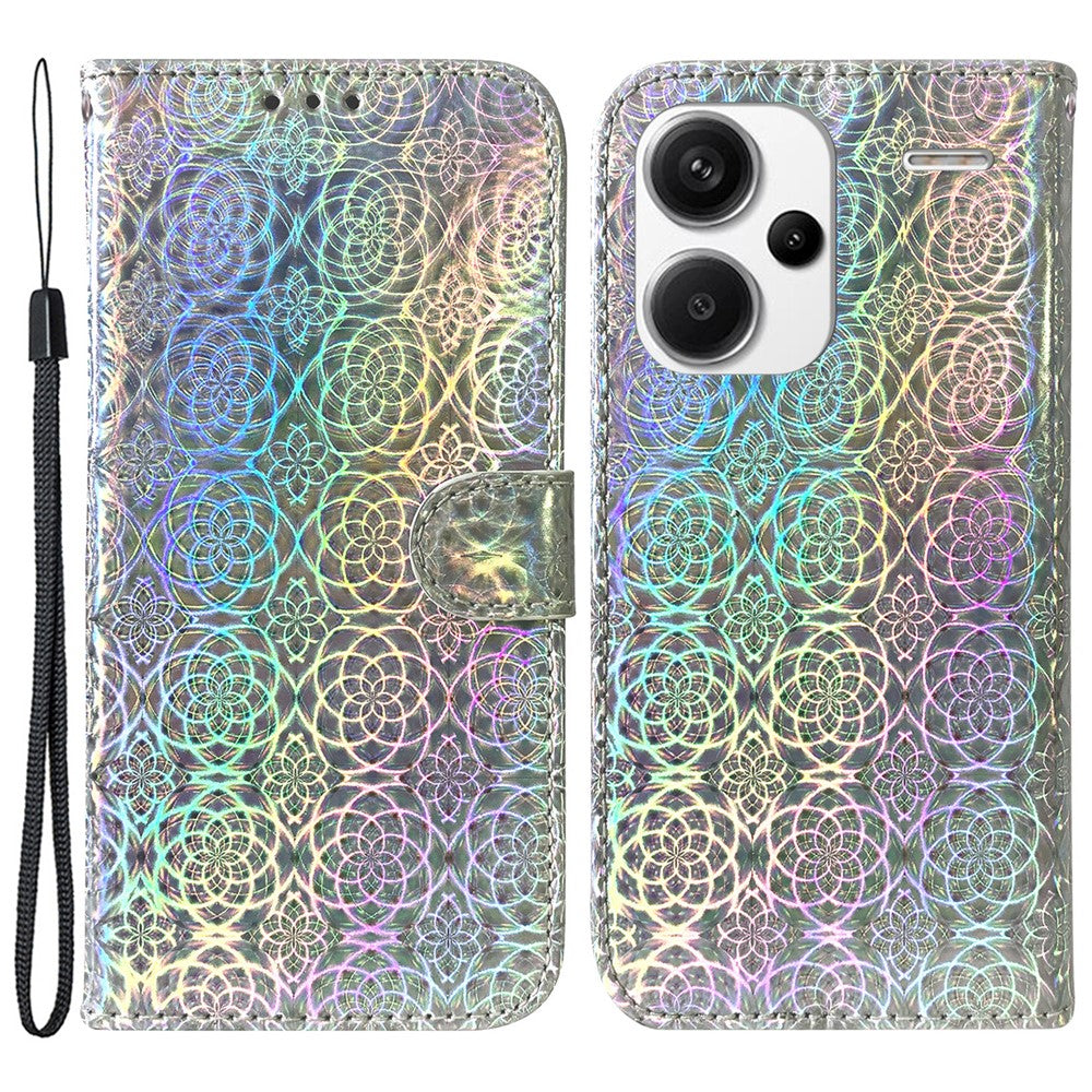 For Xiaomi Redmi Note 13 Pro+ 5G Leather Case Dazzling Flower Phone Cover