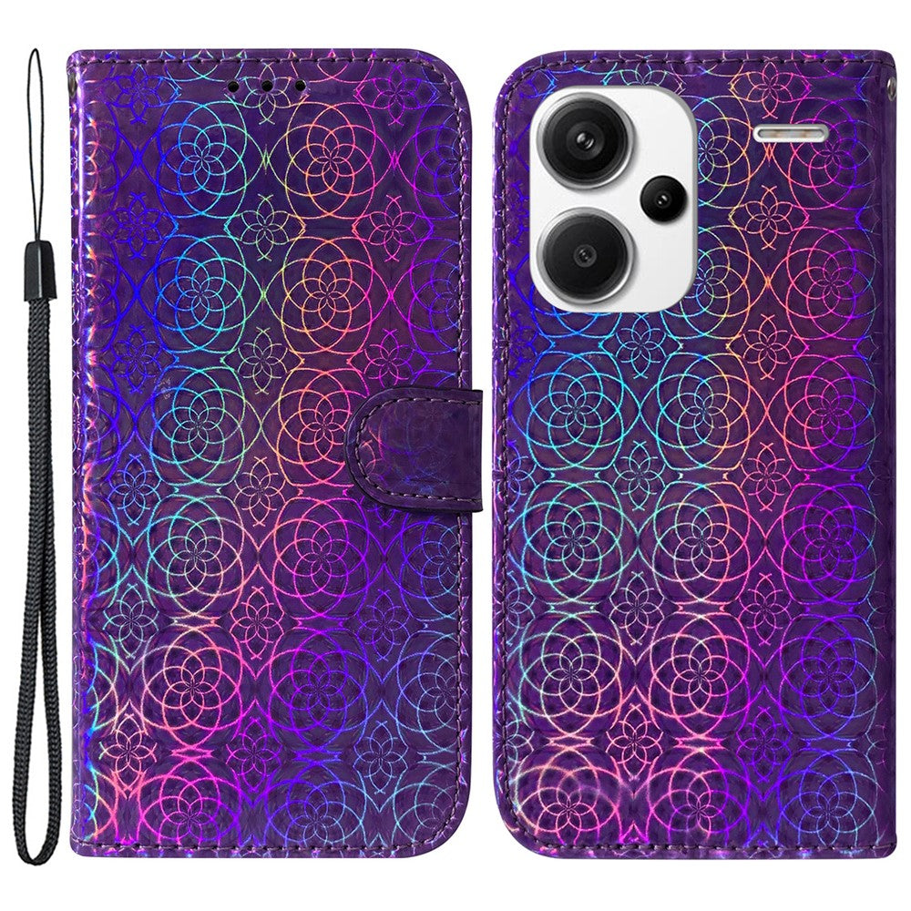 For Xiaomi Redmi Note 13 Pro+ 5G Leather Case Dazzling Flower Phone Cover