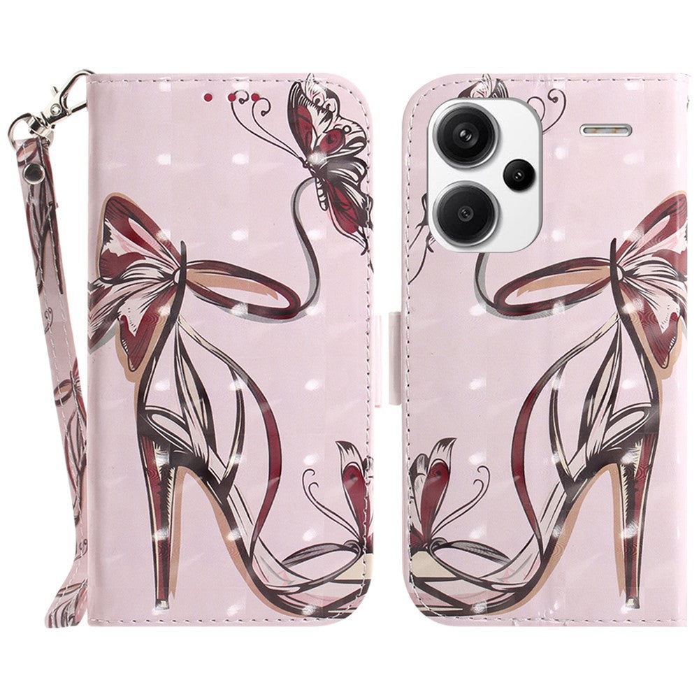For Xiaomi Redmi Note 13 Pro+ 5G Case 3D Pattern Leather Wallet Phone Cover Handbag