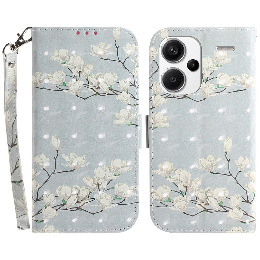 For Xiaomi Redmi Note 13 Pro+ 5G Case 3D Pattern Leather Wallet Phone Cover Handbag