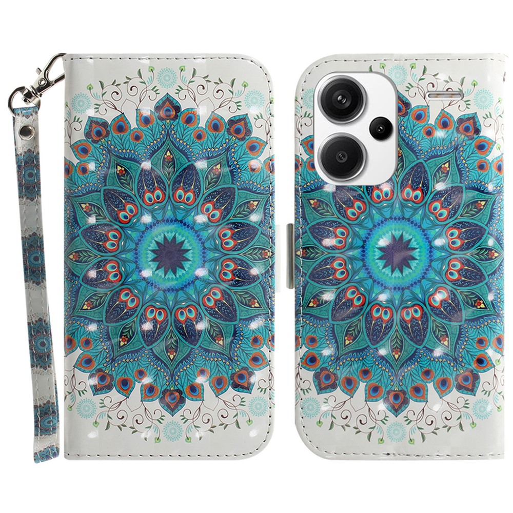 For Xiaomi Redmi Note 13 Pro+ 5G Case 3D Pattern Leather Wallet Phone Cover Handbag
