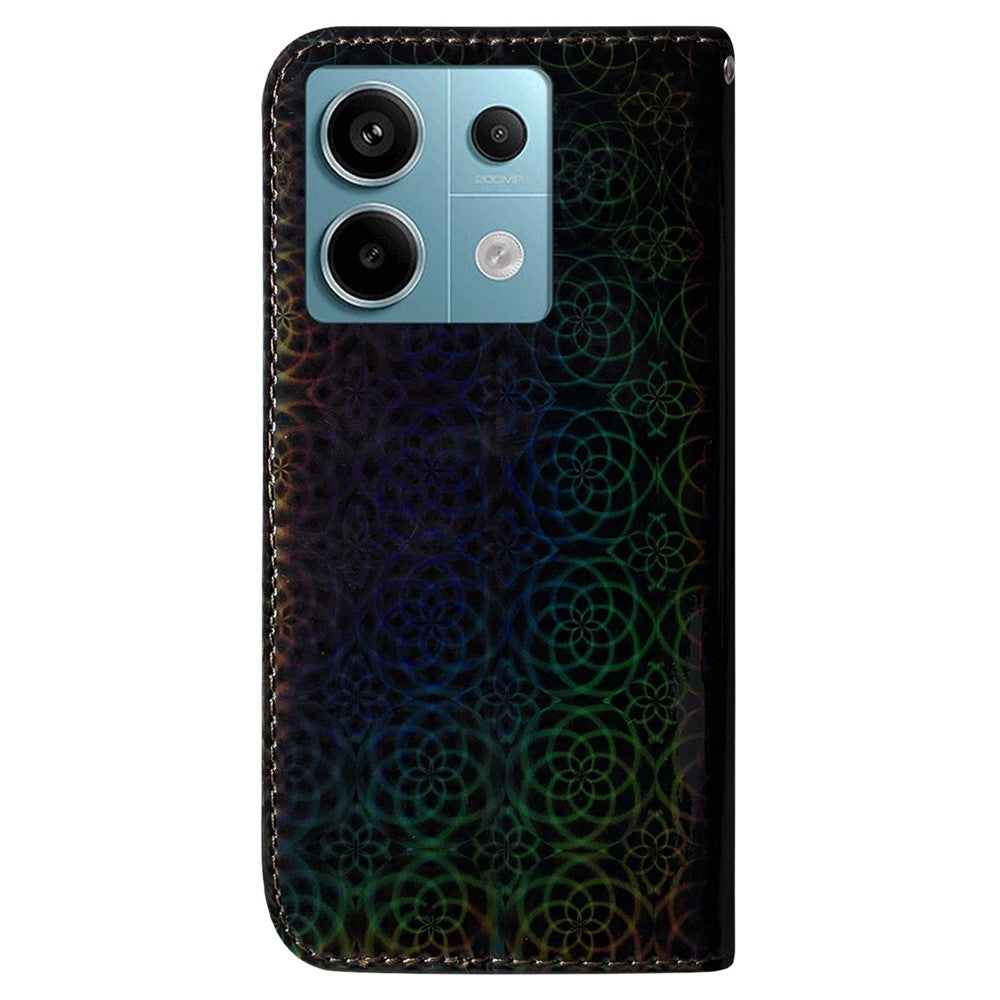 For Xiaomi Redmi Note 13 Pro 5G / Poco X6 5G Magnetic Case Dazzling Flower Phone Wallet Cover