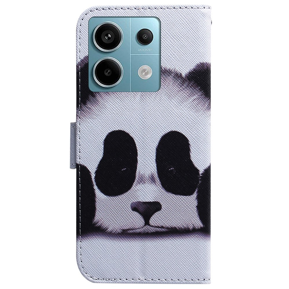 For Xiaomi Redmi Note 13 Pro 5G / Poco X6 5G Leather Case Stand Phone Cover 3D Creative Pattern Design