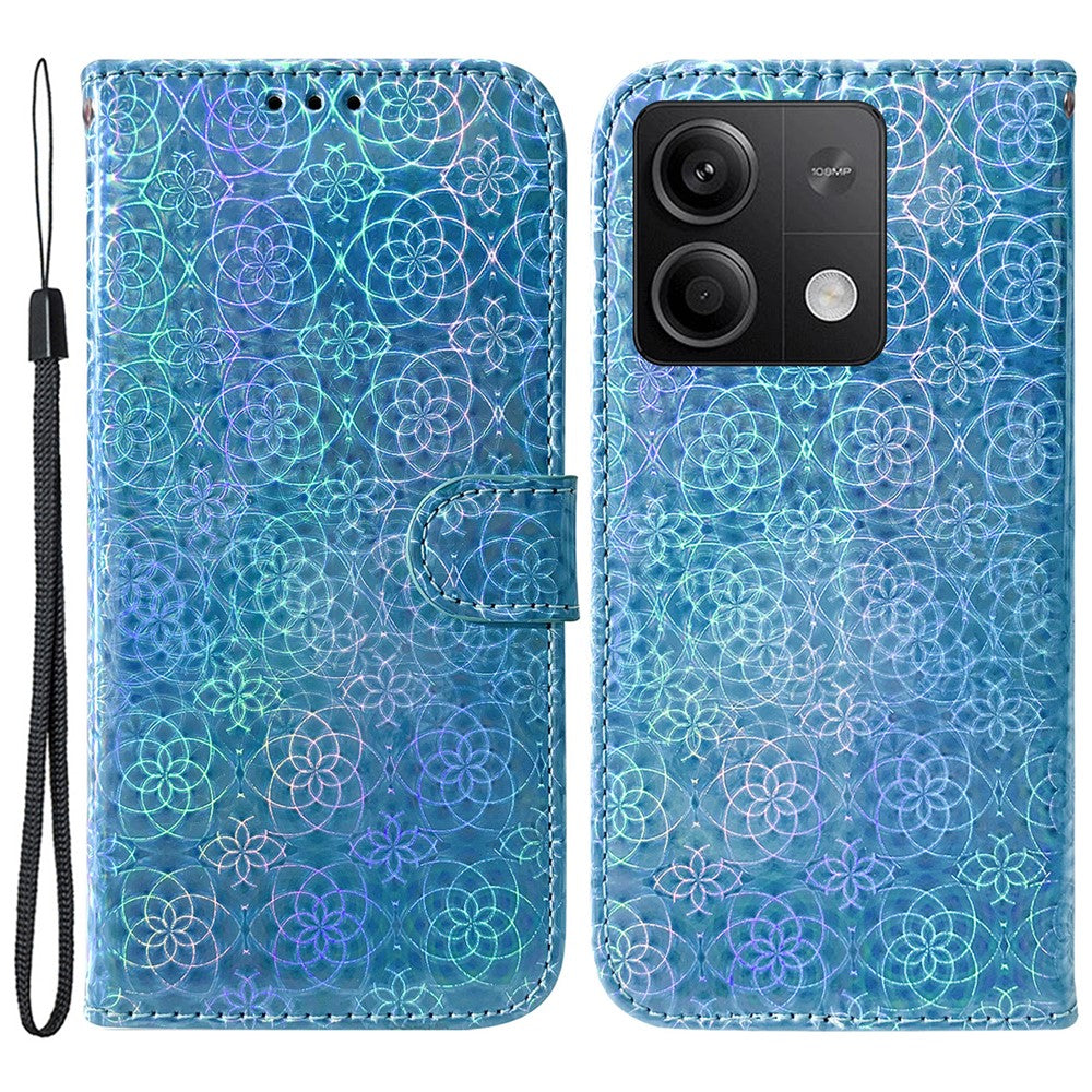 For Xiaomi Redmi Note 13 5G / Redmi Note 13 5G (China) Magnetic Phone Case Dazzling Flower Card Slots Cover