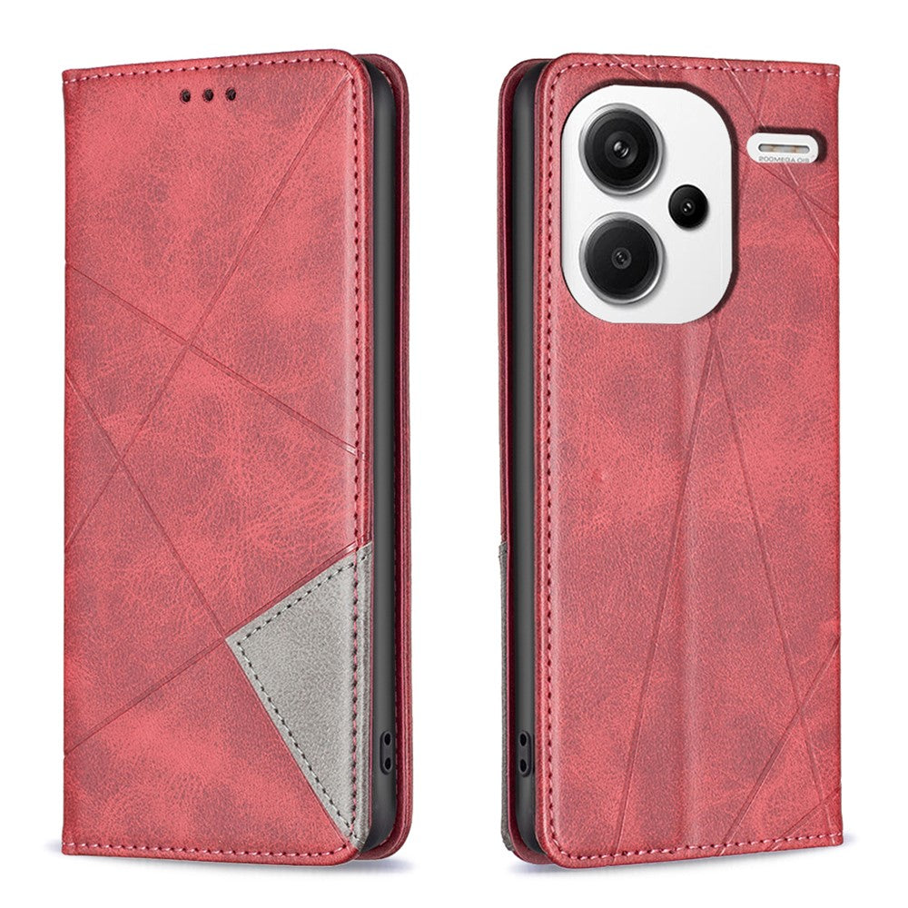 For Xiaomi Redmi Note 13 Pro+ 5G Case PU Leather Phone Cover with TPU Shockproof Shell