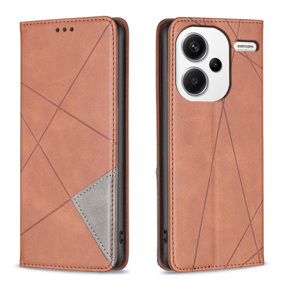 For Xiaomi Redmi Note 13 Pro+ 5G Case PU Leather Phone Cover with TPU Shockproof Shell