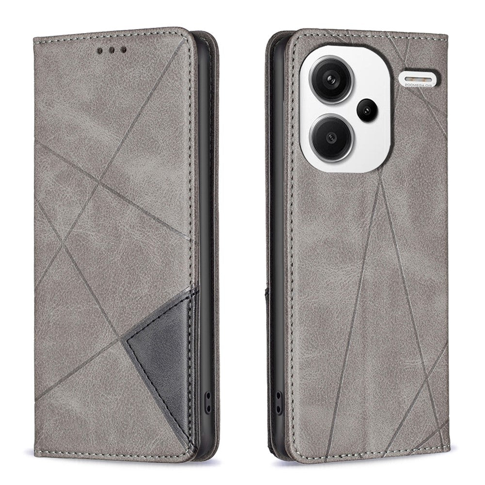 For Xiaomi Redmi Note 13 Pro+ 5G Case PU Leather Phone Cover with TPU Shockproof Shell