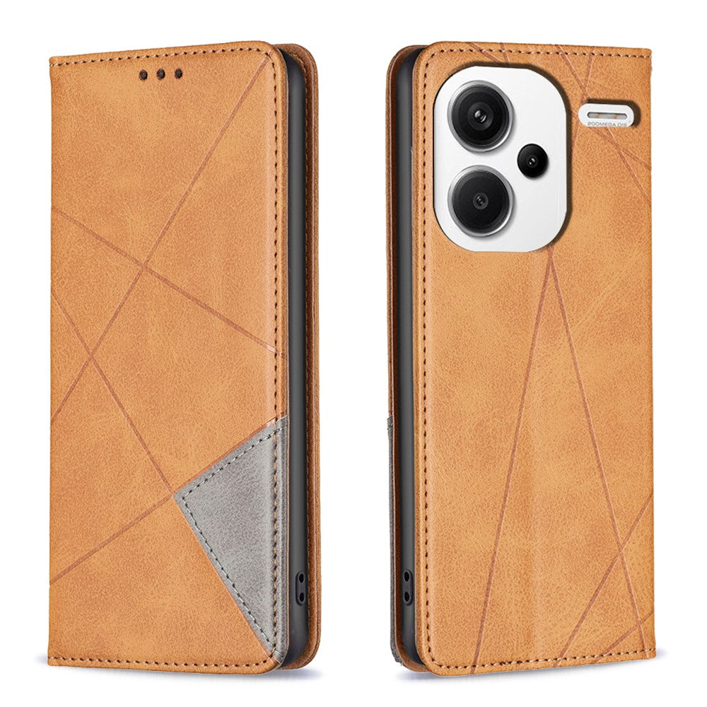 For Xiaomi Redmi Note 13 Pro+ 5G Case PU Leather Phone Cover with TPU Shockproof Shell