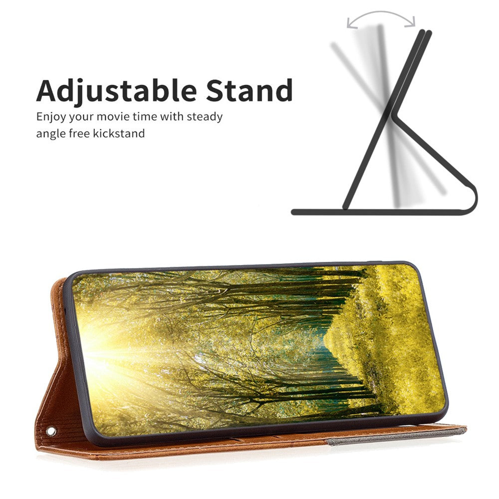 For Xiaomi Redmi Note 13 Pro 5G / Poco X6 5G PU Leather Case Stand Magnetic Closure Flip Phone Cover