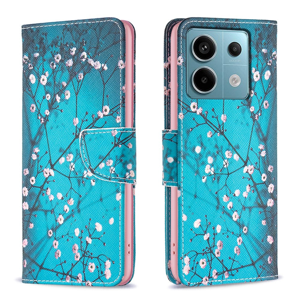 For Xiaomi Redmi Note 13 Pro 5G / Poco X6 5G Wallet Case Pattern Folio Leather Cell Phone Cover