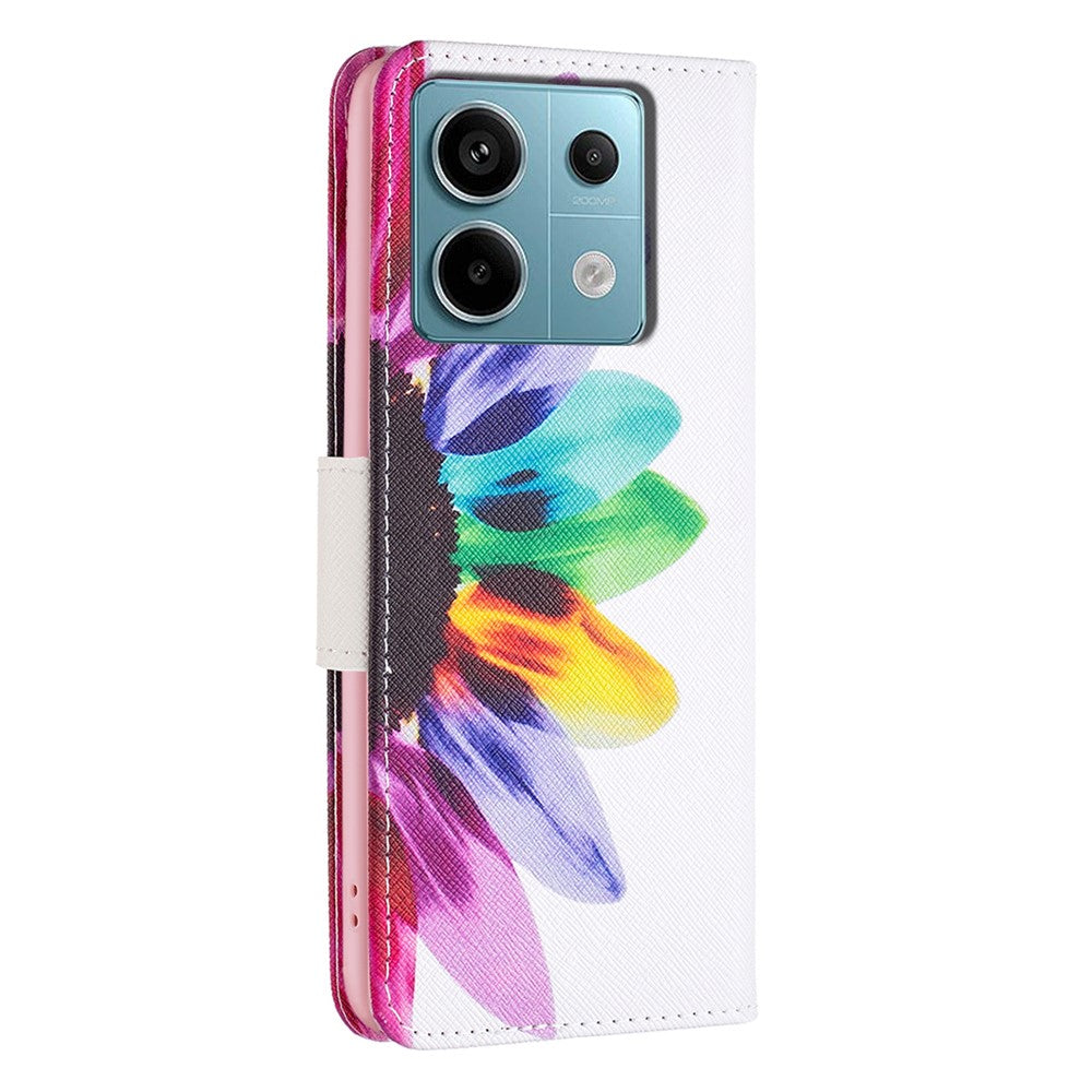 For Xiaomi Redmi Note 13 Pro 5G / Poco X6 5G Wallet Case Pattern Folio Leather Cell Phone Cover