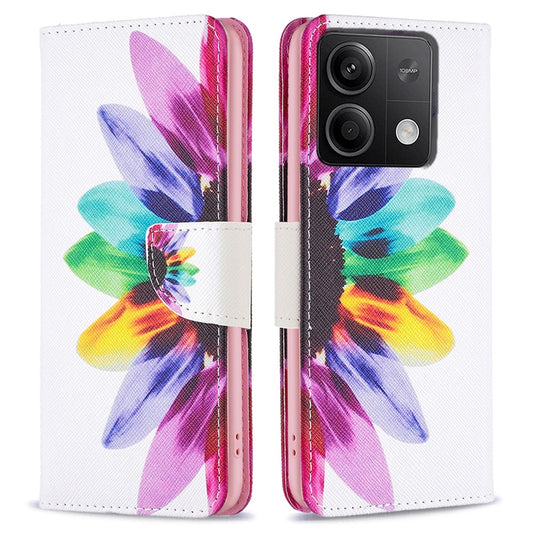 Xiaomi Redmi Note 13 5G Handyhülle – PU-Leder-, TPU-Innenschale, Musterdruckdesign