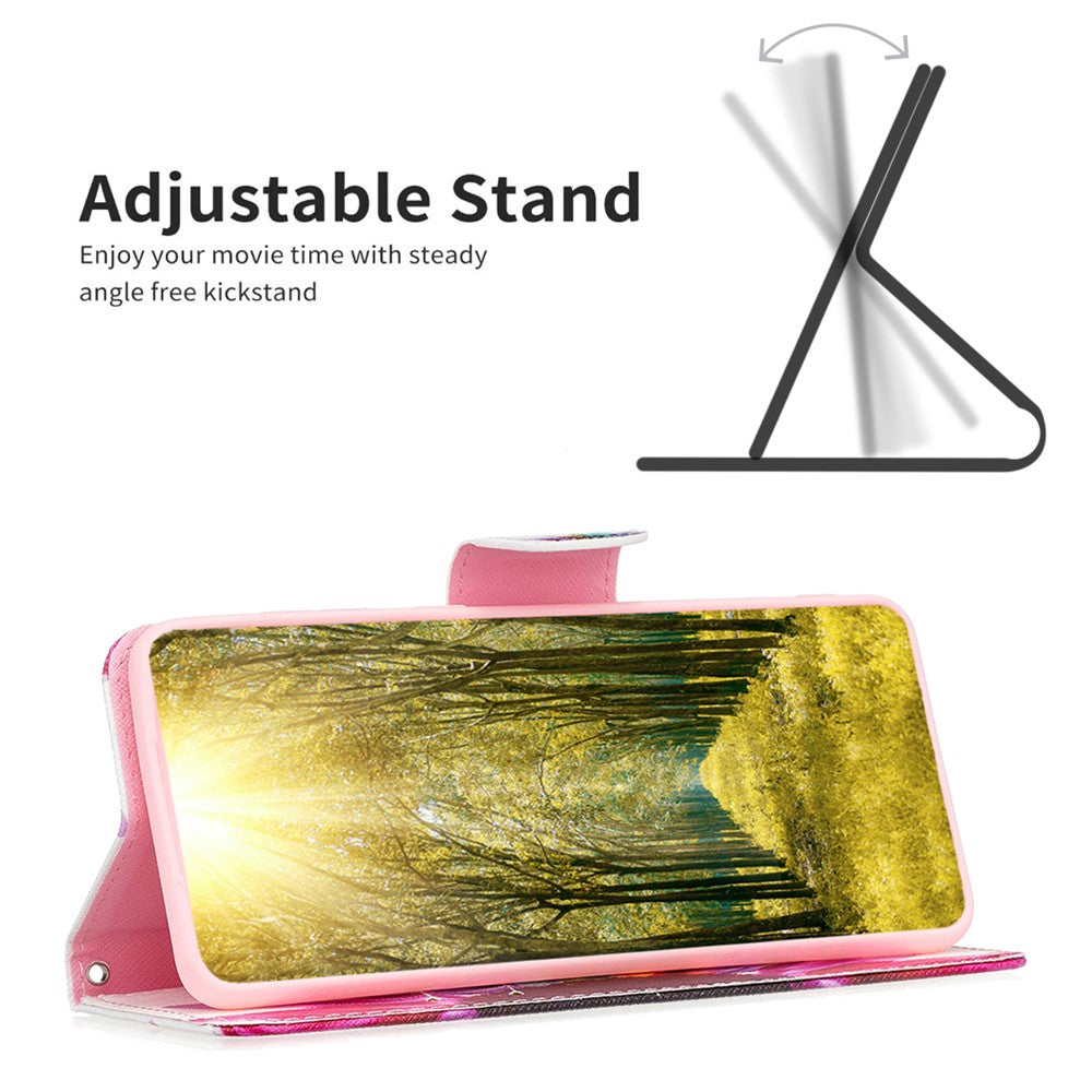 For Xiaomi Redmi Note 13 5G PU Leather Phone Case TPU Inner Shell Pattern Printing Design