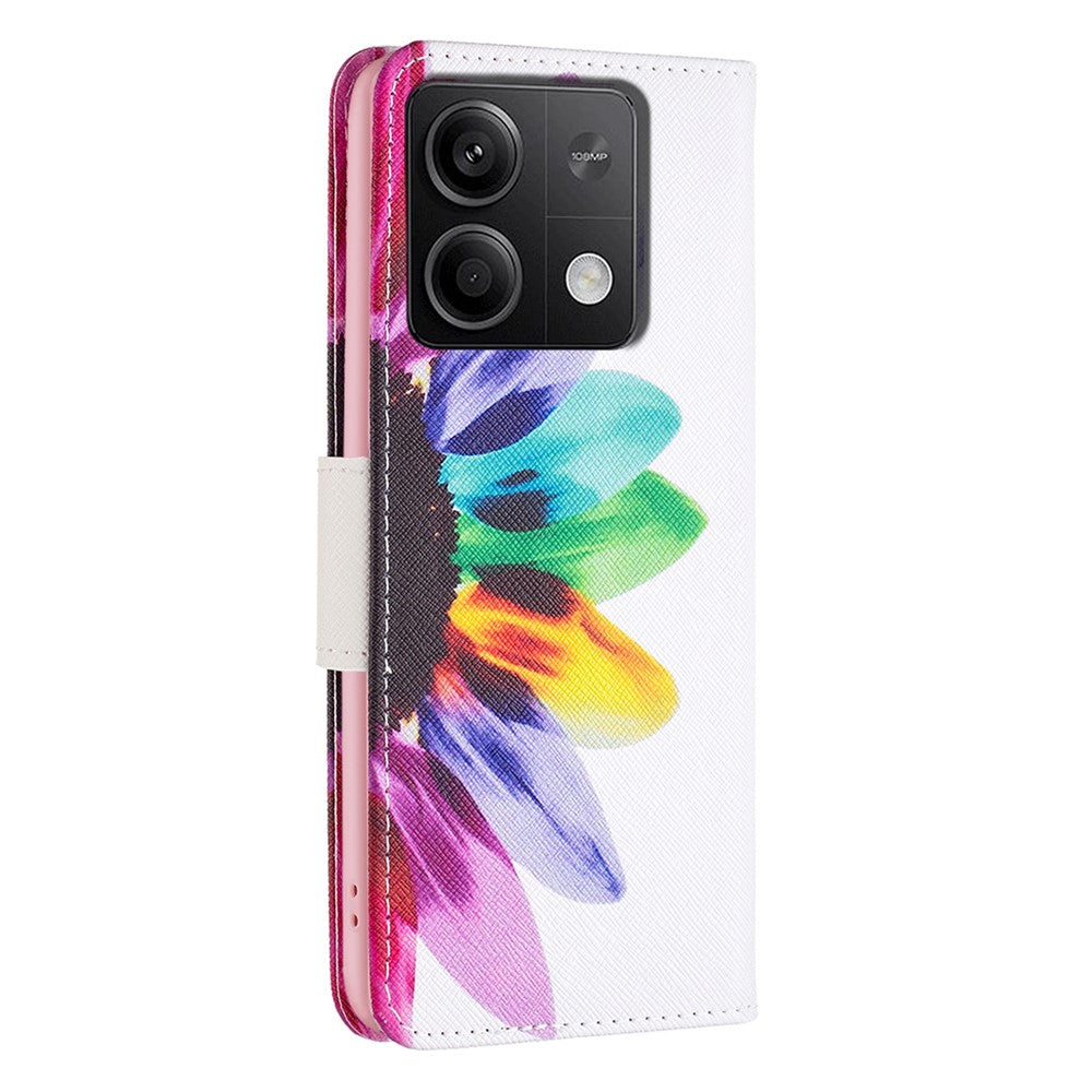 For Xiaomi Redmi Note 13 5G PU Leather Phone Case TPU Inner Shell Pattern Printing Design