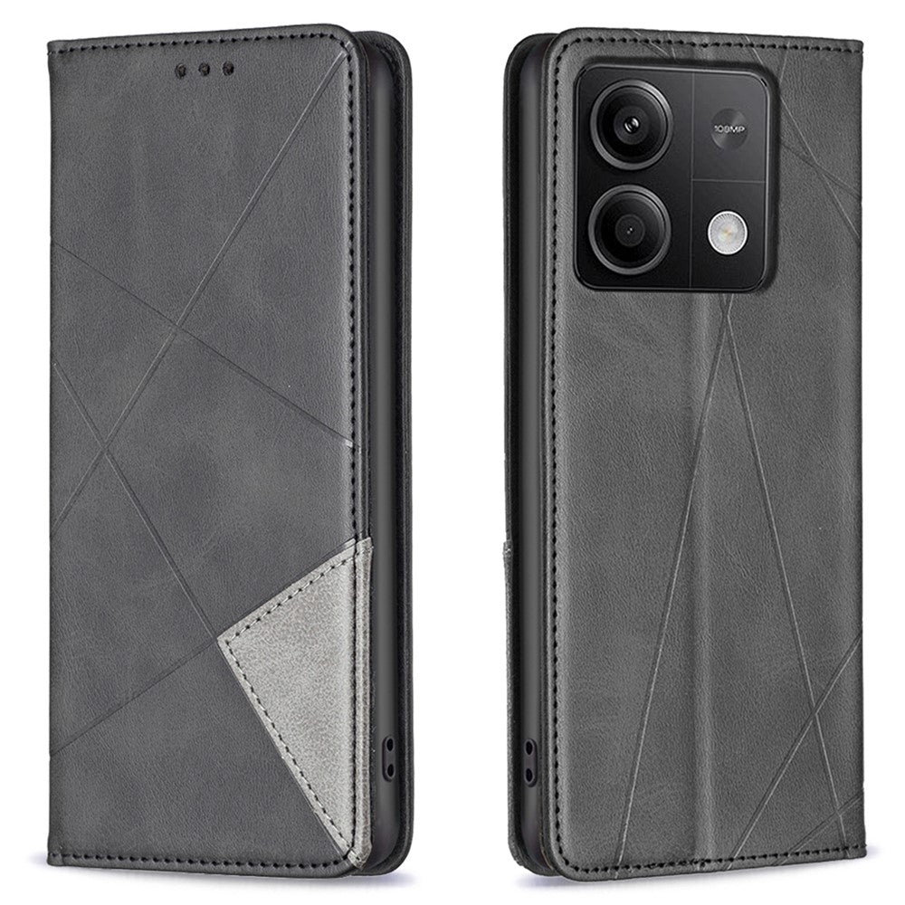 For Xiaomi Redmi Note 13 5G PU Leather Phone Case 2 Card Holders Magnetic Closure