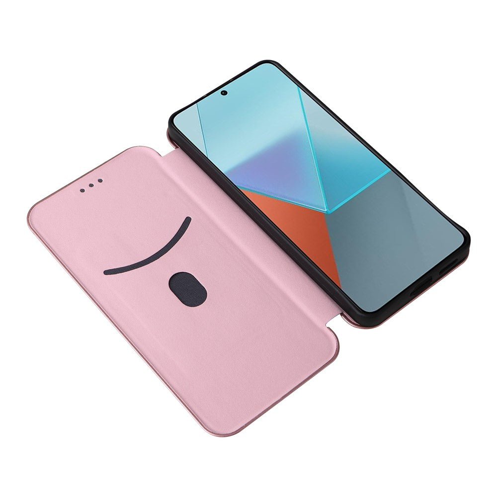 For Xiaomi Redmi Note 13 5G / Note 13 5G (China) Case Carbon Fiber Texture Phone Leather Cover