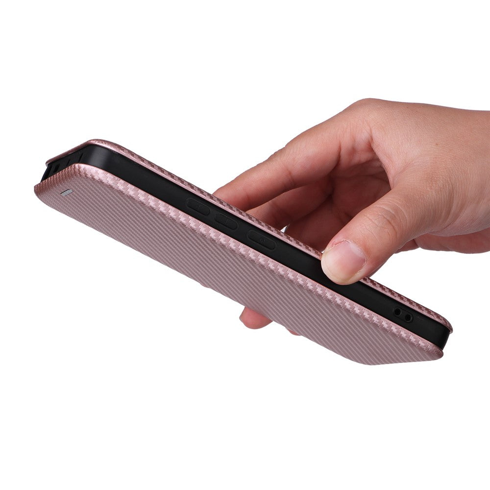 For Xiaomi Redmi Note 13 5G / Note 13 5G (China) Case Carbon Fiber Texture Phone Leather Cover