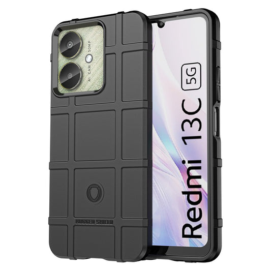 For Xiaomi Redmi 13C 4G  /  13C 5G  /  13R 5G  /  Poco M6 5G  /  Poco C65 4G TPU Case Square Grid Phone Back Cover