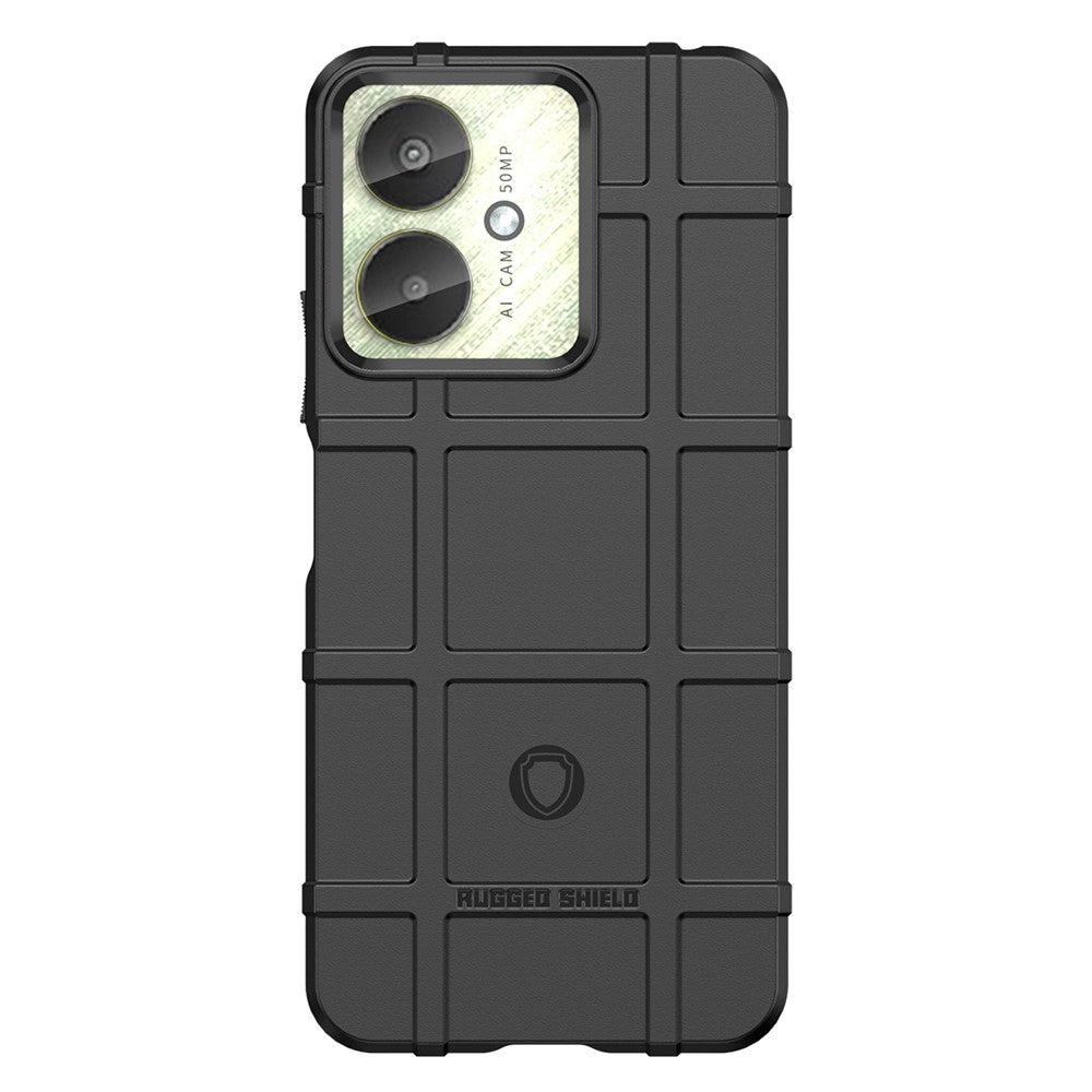 For Xiaomi Redmi 13C 4G  /  13C 5G  /  13R 5G  /  Poco M6 5G  /  Poco C65 4G TPU Case Square Grid Phone Back Cover
