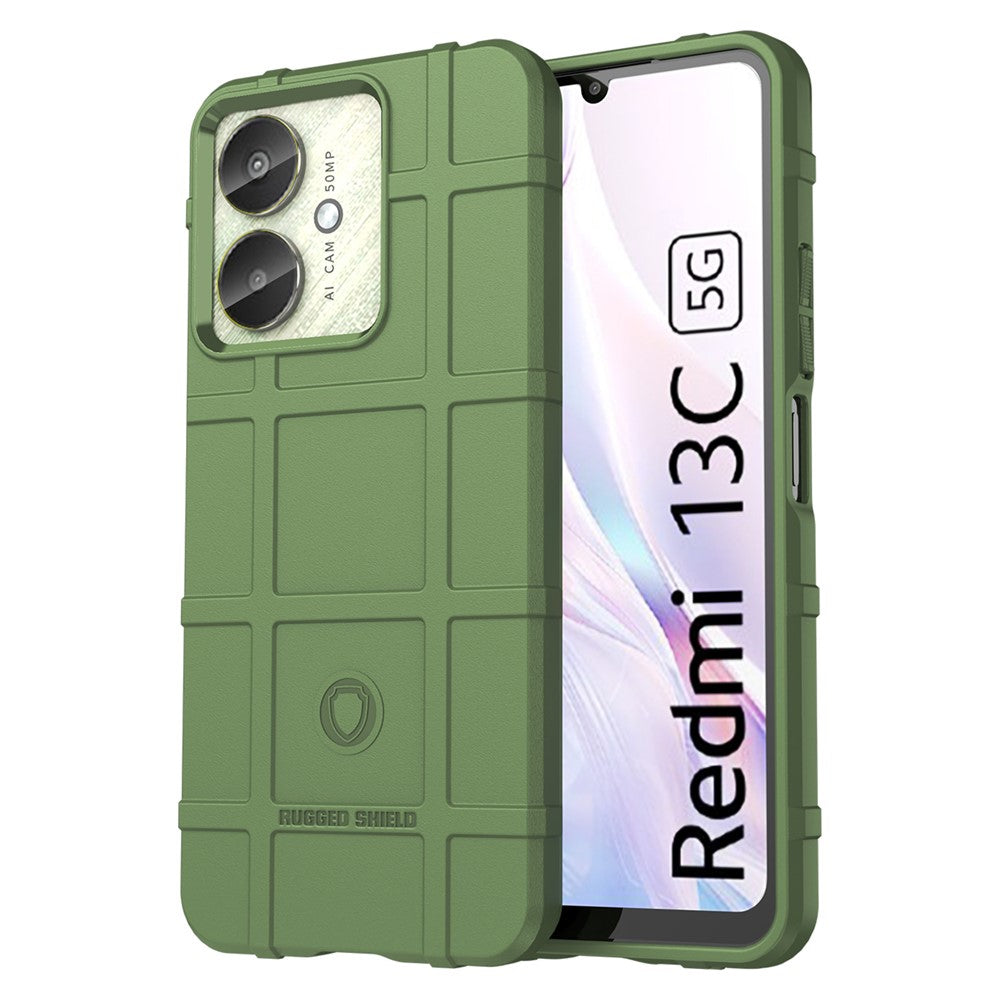 For Xiaomi Redmi 13C 4G  /  13C 5G  /  13R 5G  /  Poco M6 5G  /  Poco C65 4G TPU Case Square Grid Phone Back Cover