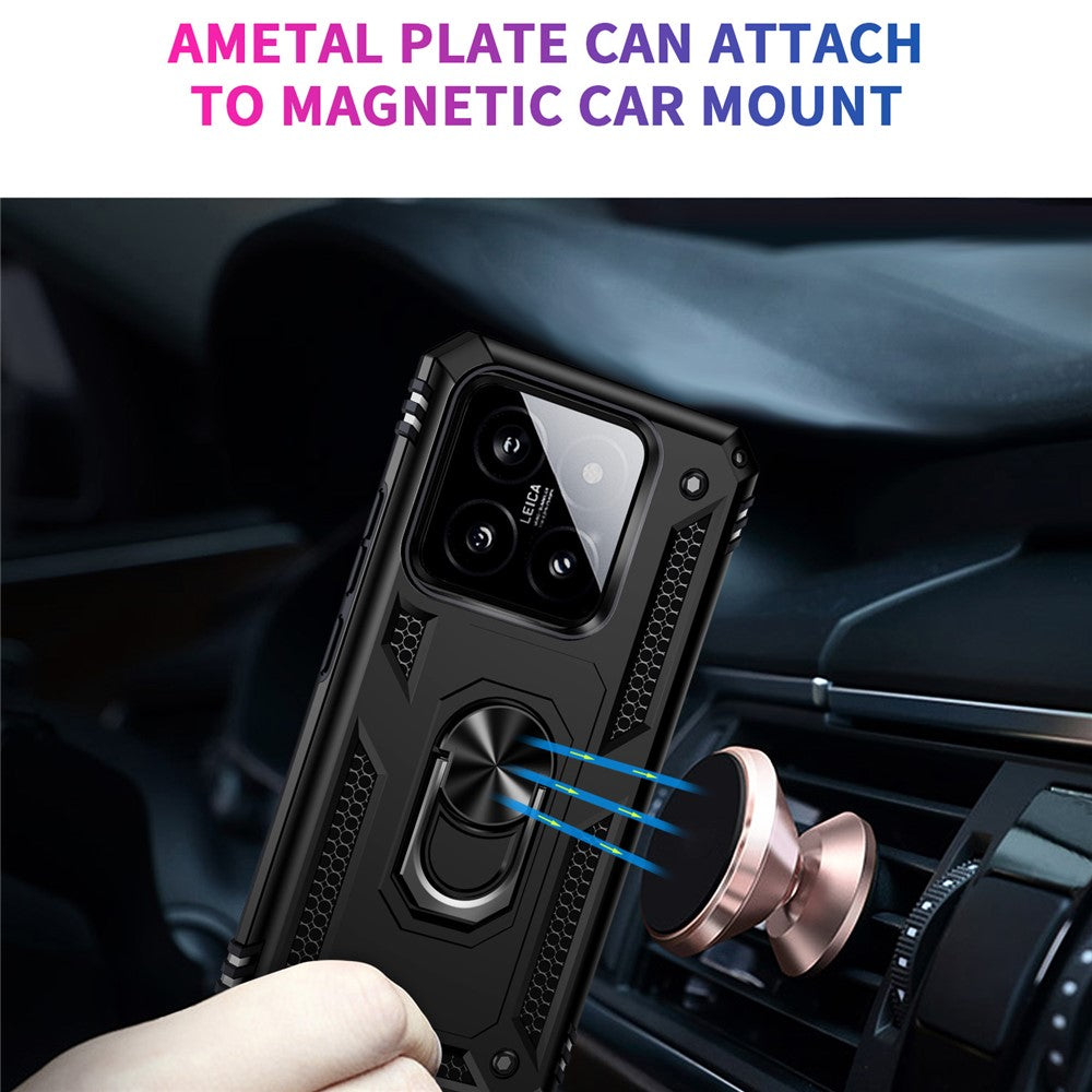 For Xiaomi 14 Pro Case Kickstand PC+TPU Shockproof Phone Cover Protector
