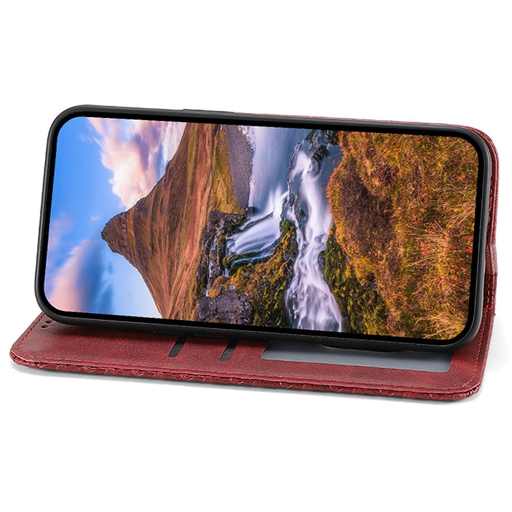 For Xiaomi Redmi Note 13 Pro 5G / Poco X6 5G Case Wallet Magnetic Leather Cover Rhombus Pattern