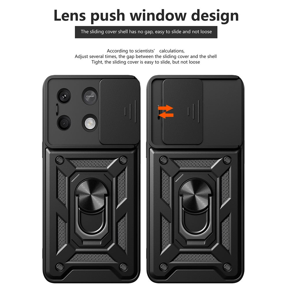 For Xiaomi Redmi Note 13 5G Phone Case Slide Lens Protection Shockproof Cover