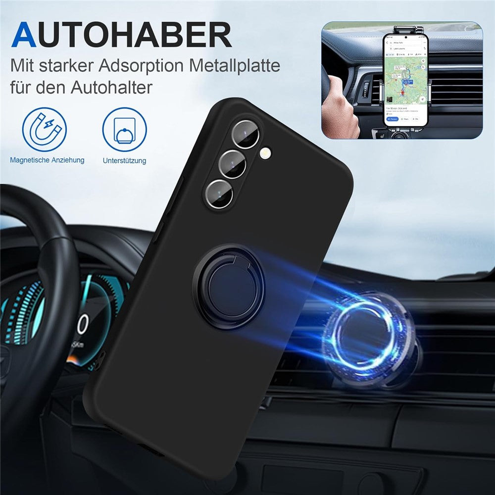 Galaxy S24 Silikonhülle – Leicht & Mit Schwenkring-Ständer