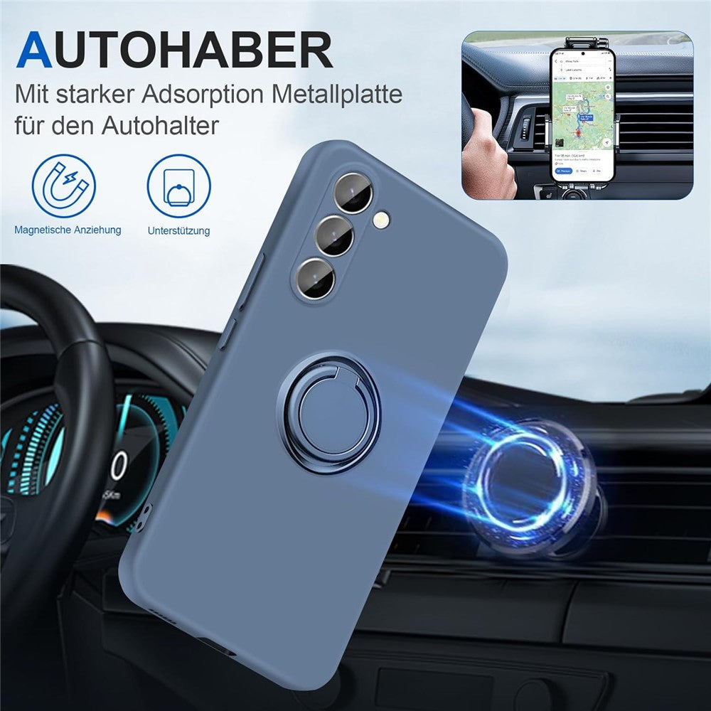 Galaxy S24 Plus Silikonhülle – Leicht & Mit Schwenkring-Ständer