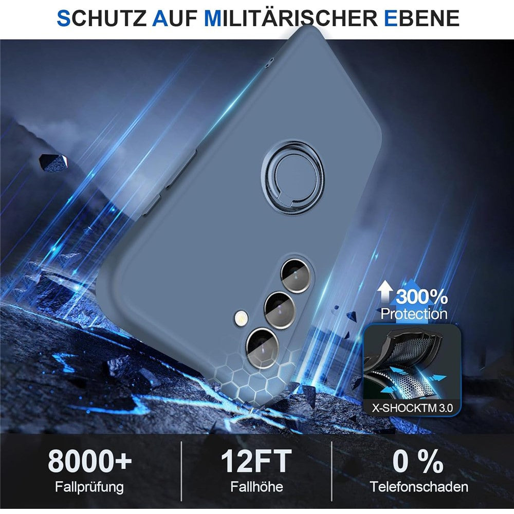 Galaxy S24 Plus Silikonhülle – Leicht & Mit Schwenkring-Ständer