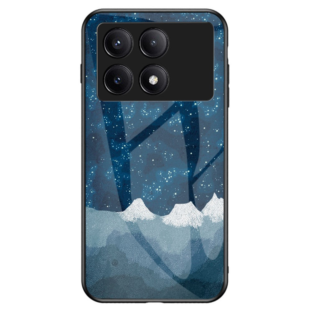 For Xiaomi Redmi K70E 5G / Poco X6 Pro 5G Tempered Glass Phone Case Starry Sky Pattern