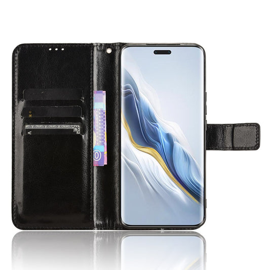 Honor Magic6 Pro 5G Wallet-Handyhülle – Schutzhülle mit stoßfester Crazy Horse-TexturSchutzhülle